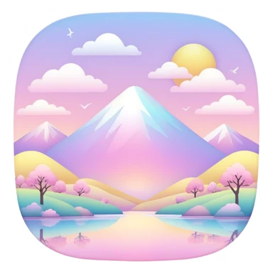  Pastel-white-yellow-pink-Iridescent-aesthetic-scenic-scenery-Decoration sticker