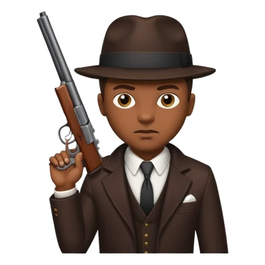 African American gangster taliban terrorist with a gun sticker