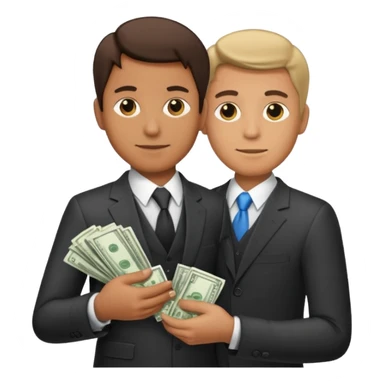 Yakuza holding money sticker