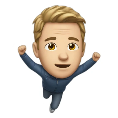 the man who fell on the ground sticker