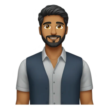 sri lankan 25 year old handsome and stylish guy with a beard sticker