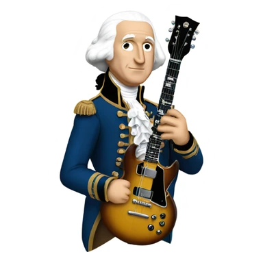 George Washington playing a Gibson sg sticker