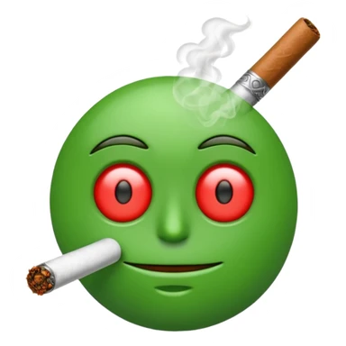 Emoji smoking a blunt  sticker