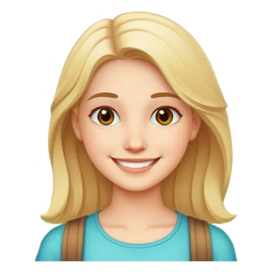 smiling girl outdoors portrait sticker