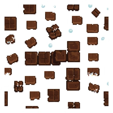 Dark chocolate square with sea salt flakes sticker