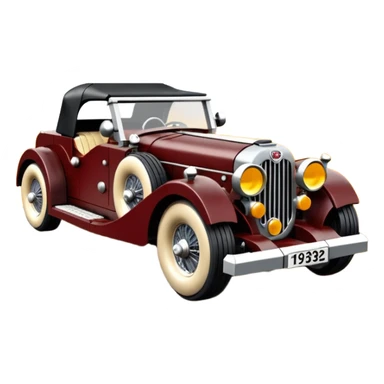 very fast 1932 Lego jaguar roadster rustic rusty lowered low rider antique rat hot rodded blackberry and cherrywood pearl mod caravan sticker