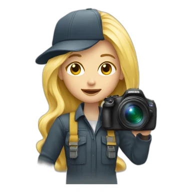 photographer blond sticker
