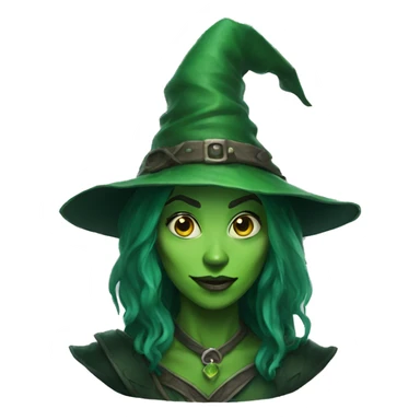 green witch from Dungeons & Dragons super realistic sticker