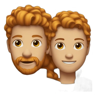 Two Dark Riders with Ginger hair in two black horses sticker