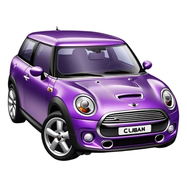 Purple Mini Clubman sticker
