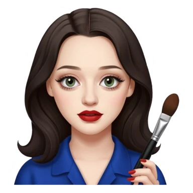 Kat Dennings doing make up sticker