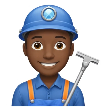 Window Cleaner  black man  sticker