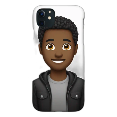 black phonecase sticker