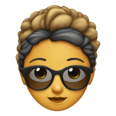 Girl with sun glasses sticker