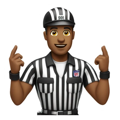 american football referee sticker