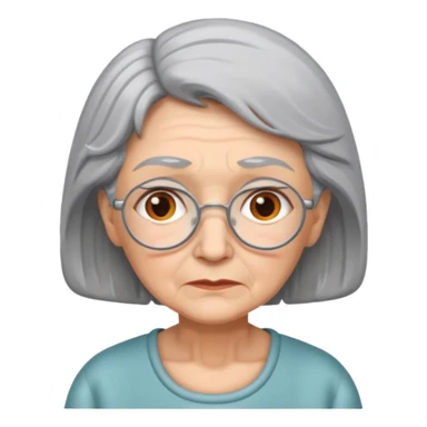 granny thinking sticker