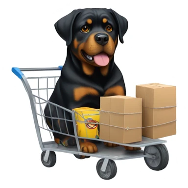 Rottweiler hauling a load  sticker