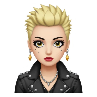 Punk haired make up artist sticker