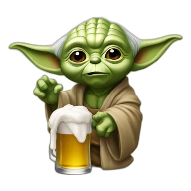 Yoda boit une bière  sticker