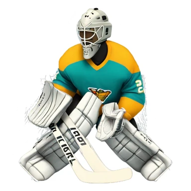  Hockey-goalie split save sticker