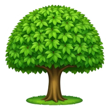 broad leafy tree rounded canopy sticker