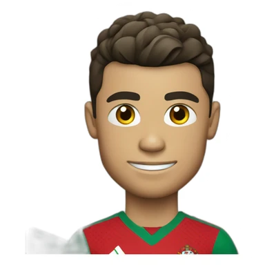 cristiano ronaldo with portugal shirt sticker