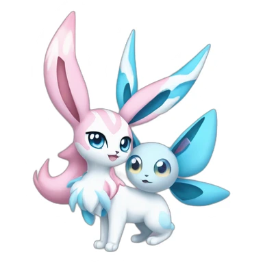 Sylveon and glaceon fuze sticker