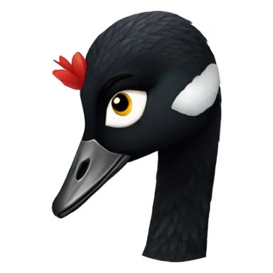 pure black swan sticker