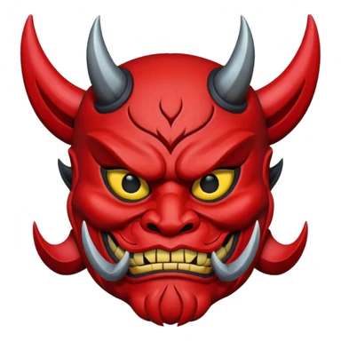 oni mask  sticker