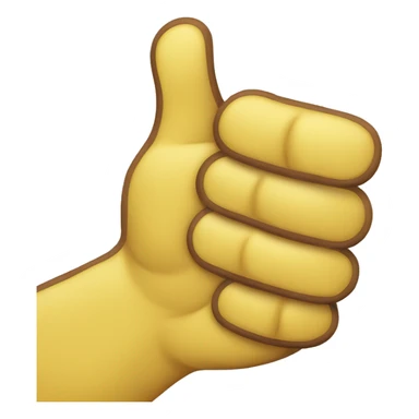 Thumbs up, brown thumb, yellow hand sticker