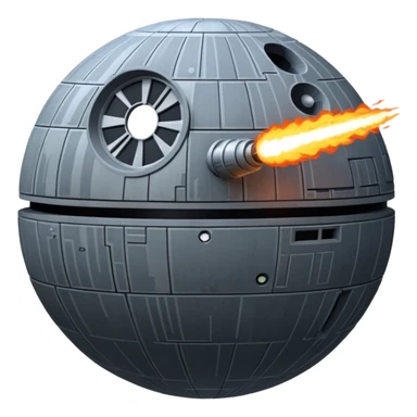 Death star firing at usa sticker