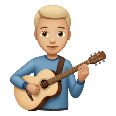 man holding guitar sticker