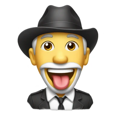 Country person with tongue sticking out sticker