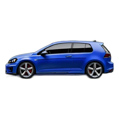 Volkswagen golf 7R noir sticker