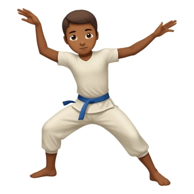 Faça um menino jogando capoeira  sticker
