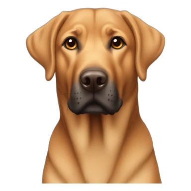 Light Brown labrador crossed with beauceron sticker