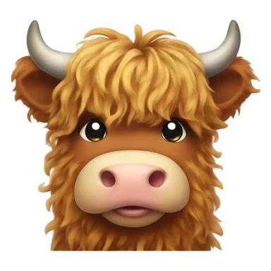 Kawaii highland cow sticker