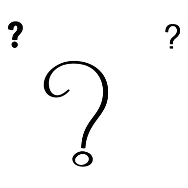 question mark sticker