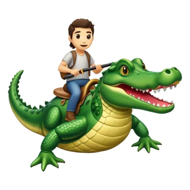 Calvy Barra riding a alligator  sticker