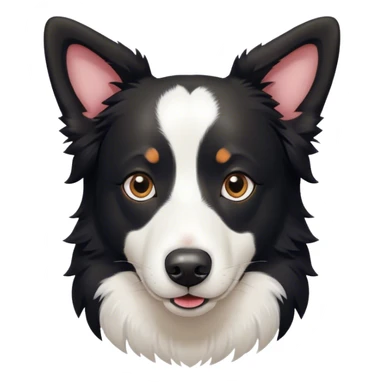 Black border collie  sticker