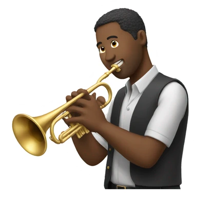Man holding a trumpet  sticker