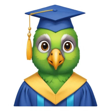 parrot graduate college sticker