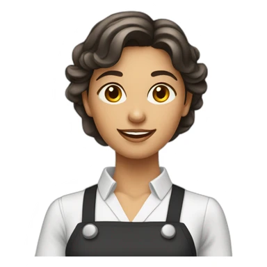 Jeune et belle serveuse bar sticker