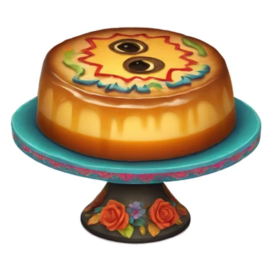 Dia de Los muertos party flan sticker