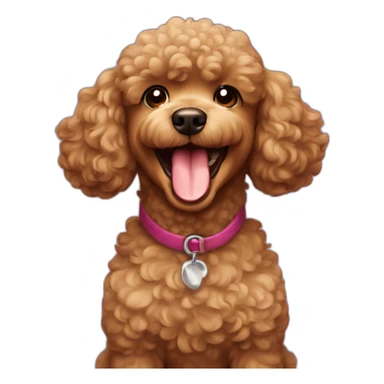 brown-mini-poodle-laughing-with-tears sticker