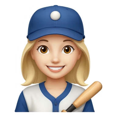 baseball hat girl sticker
