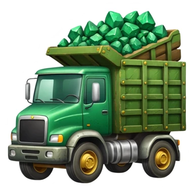 truck with emrarld ore sticker