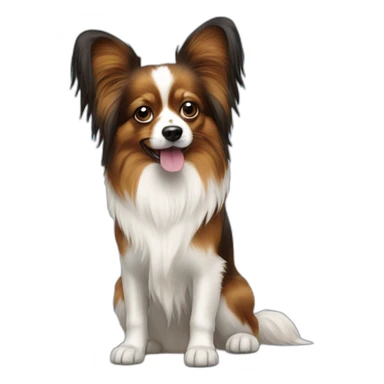 papillon dog sticker