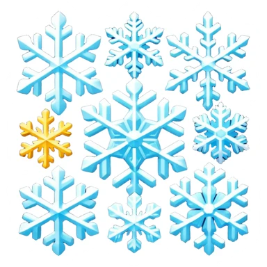 Snowflakes in different colors sticker