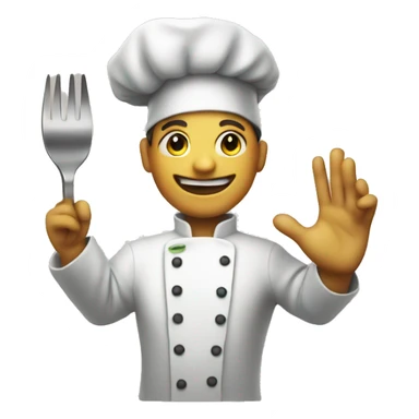 chef emoji raising hand in salute sticker
